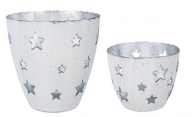 6x Set2 P.Bougie Kalix Svas Étoile Blanche