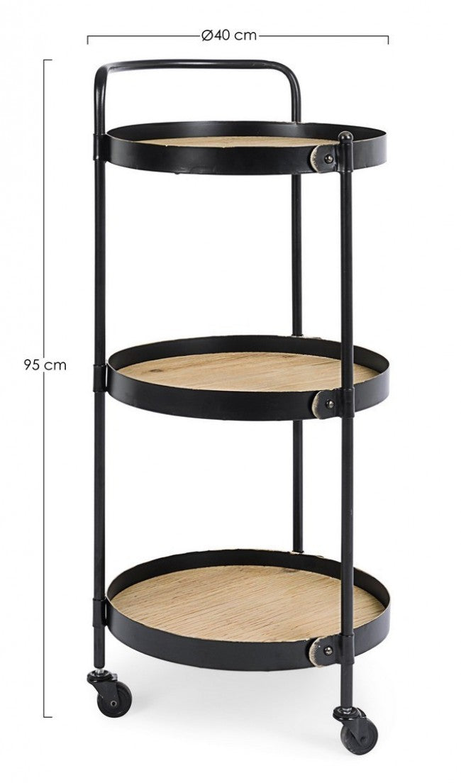 Desserte Jerrod vintage 3 étagères