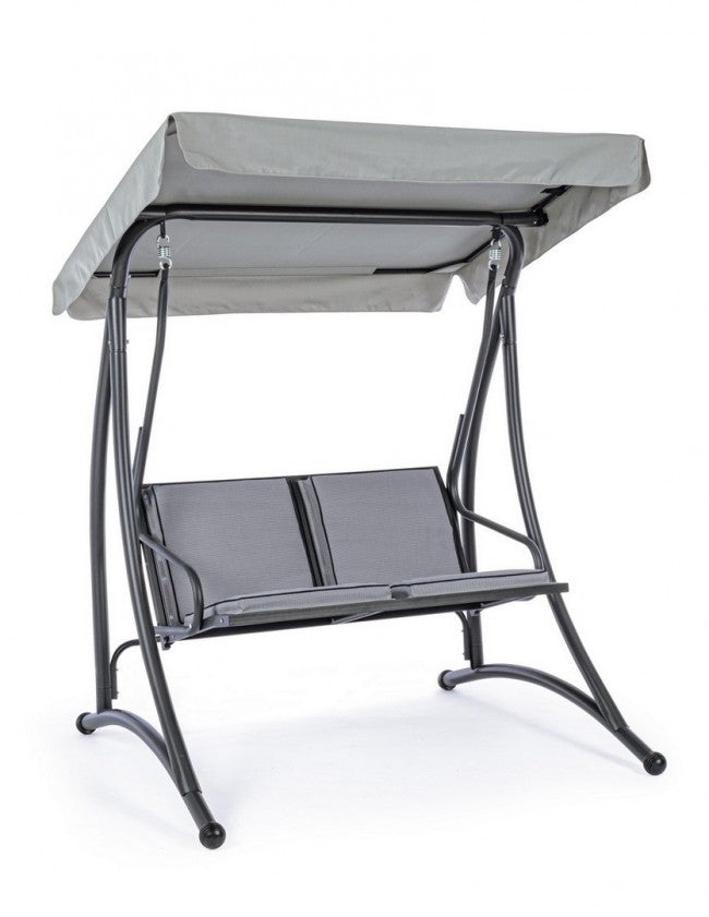 Balançoire deux places en acier Anthracite GRELY 145x120x h185 cm