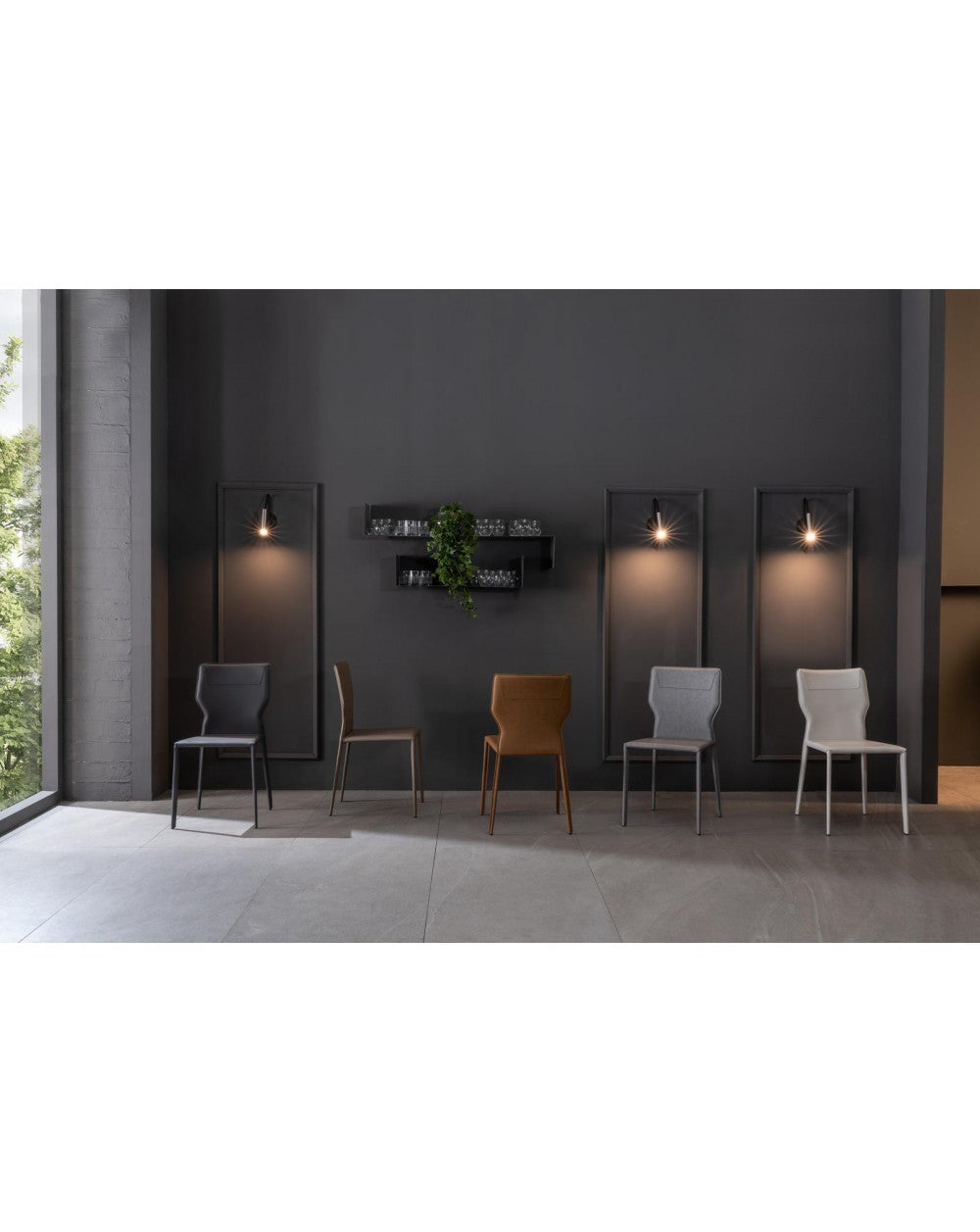 2x Chaise en simili cuir - Kim