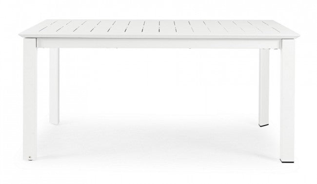 Table de jardin extensible blanche Konnor