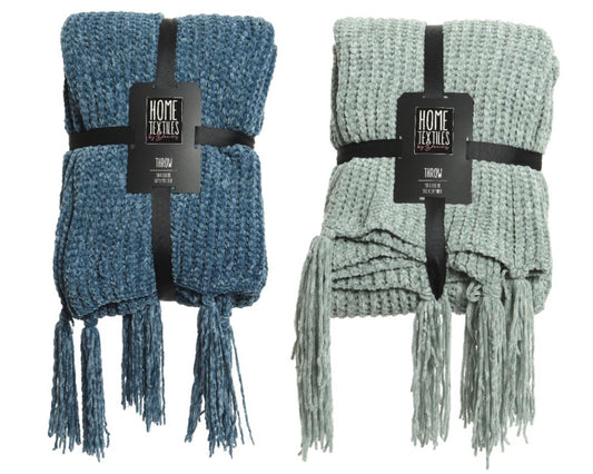 Couverture à Franges 130X150 Couleurs Assorties