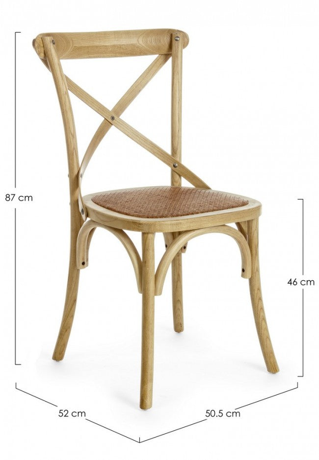 Chaise Cross Marron Naturel