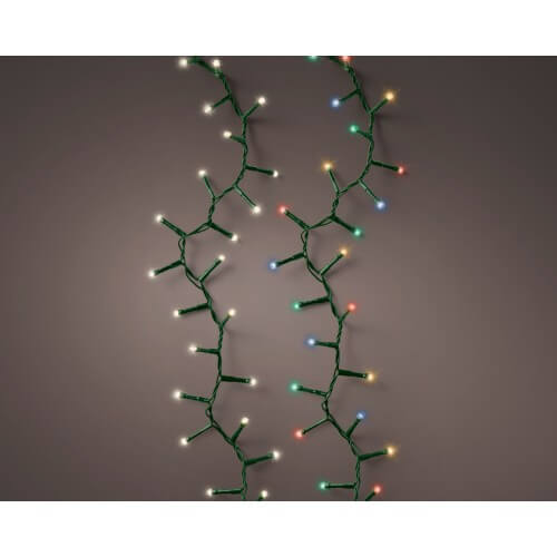 Kaemingk Illuminations de Noël 1000 LED blanc chaud et multicolores, effet scintillant
