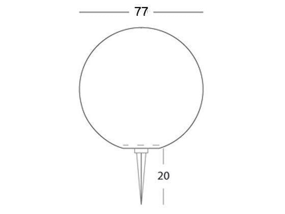 Ligne de balle blanche Floor Sphere D.78