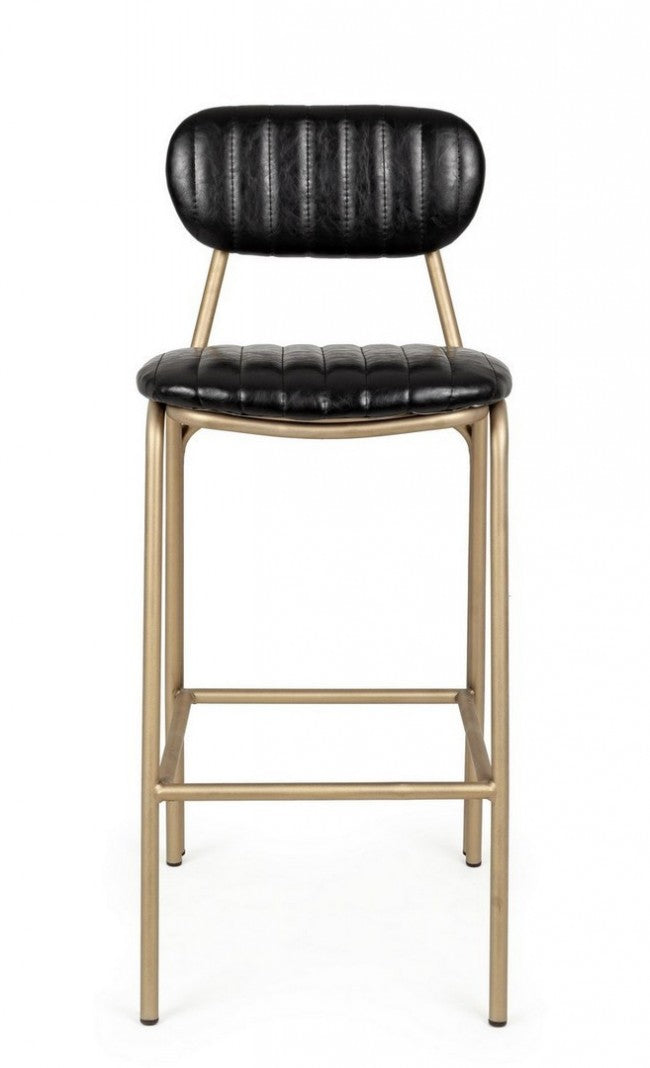 Tabouret de bar vintage Addy noir 41x51x100h cm