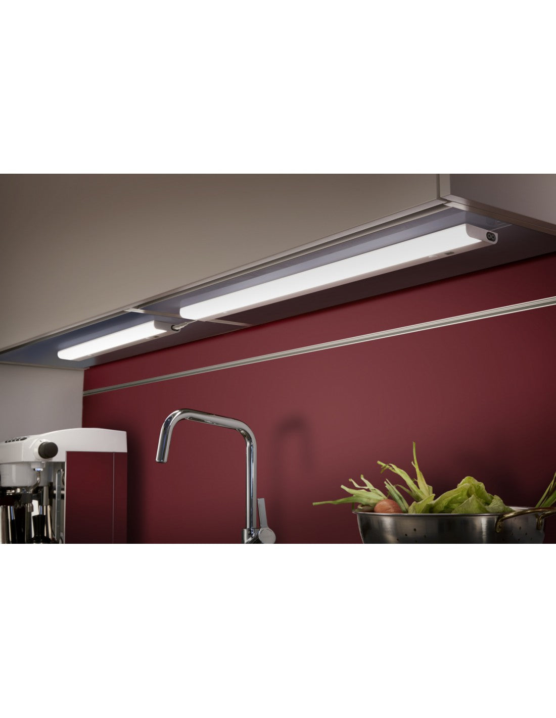 Simeo Applique Led Sous Meuble Acrylique Blanc L77 cm Trio Lighting