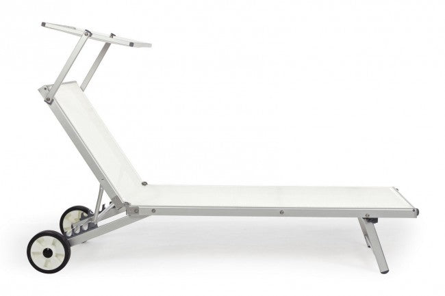 Bain de soleil Cross avec roues en aluminium blanc