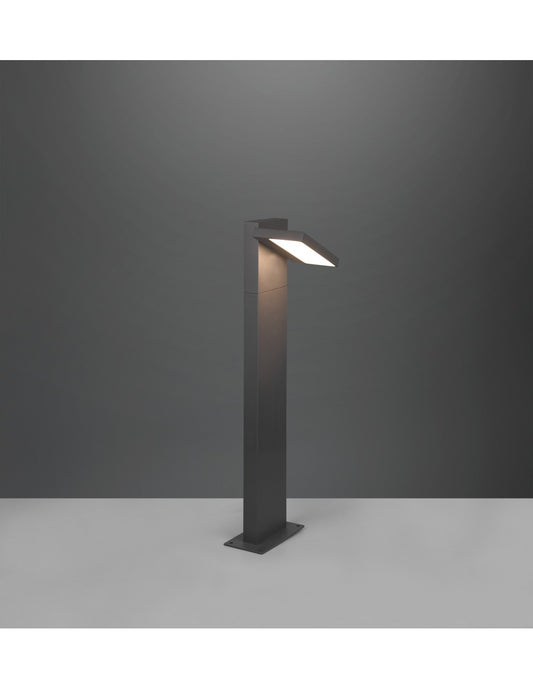 Horton IP54 Trio Lighting Borne d'extérieur à LED en aluminium anthracite