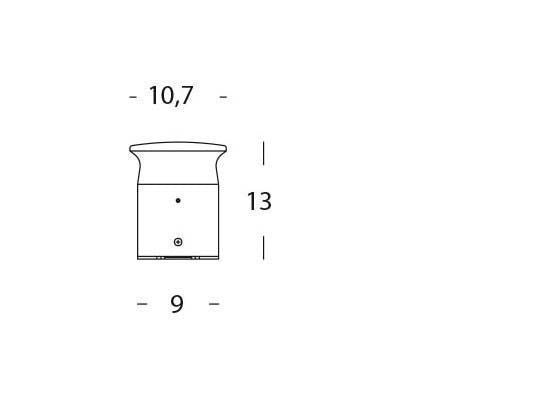 Applique murale 9W LED 4000K graphite ligne kep