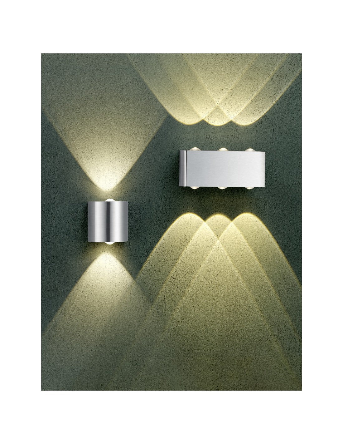 Applique Wales Double Lumière LED Nickel Trio Lighting