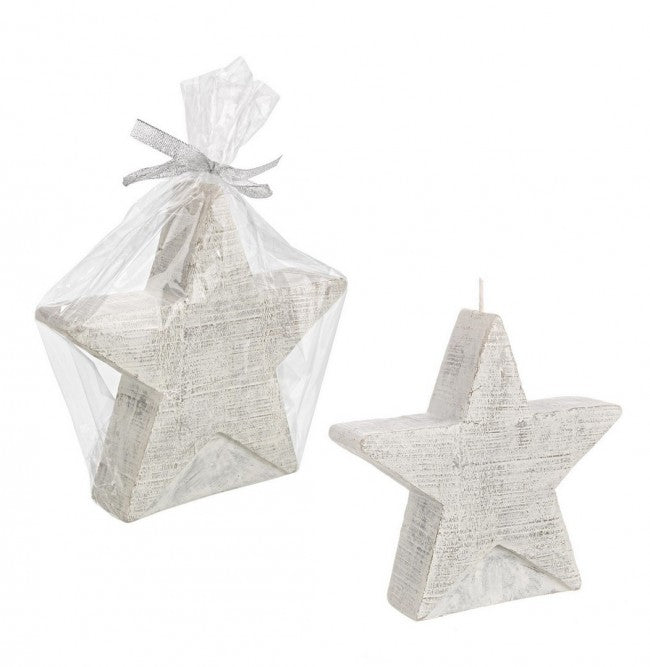 6x bougie astro blanche