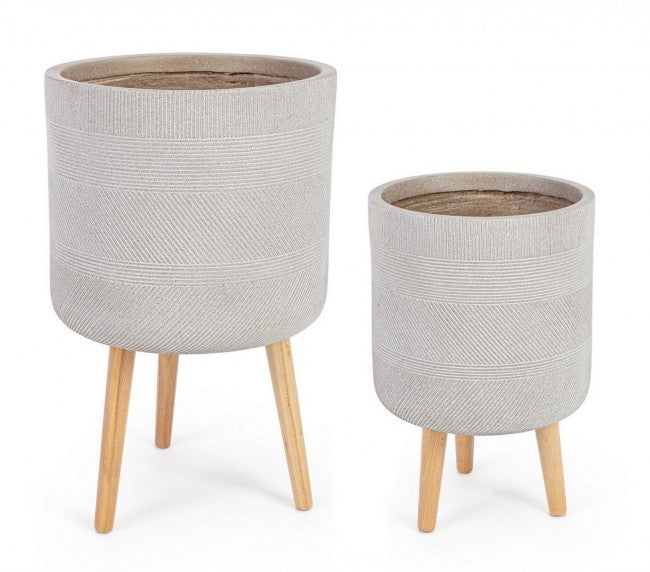 Set2 Vase Rigo À Trépied Beige