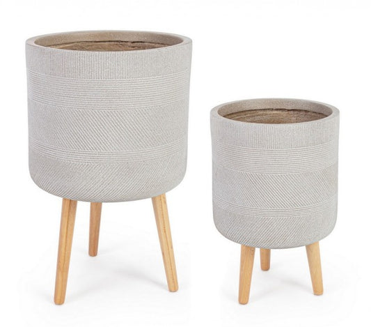 Set2 Vase Rigo À Trépied Beige