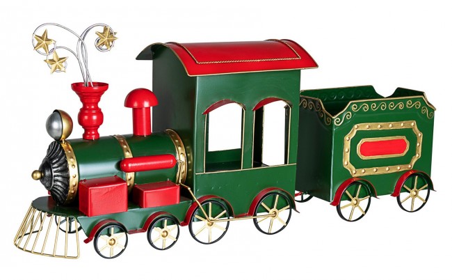 1x 1P Décoration de train vert itinéraire