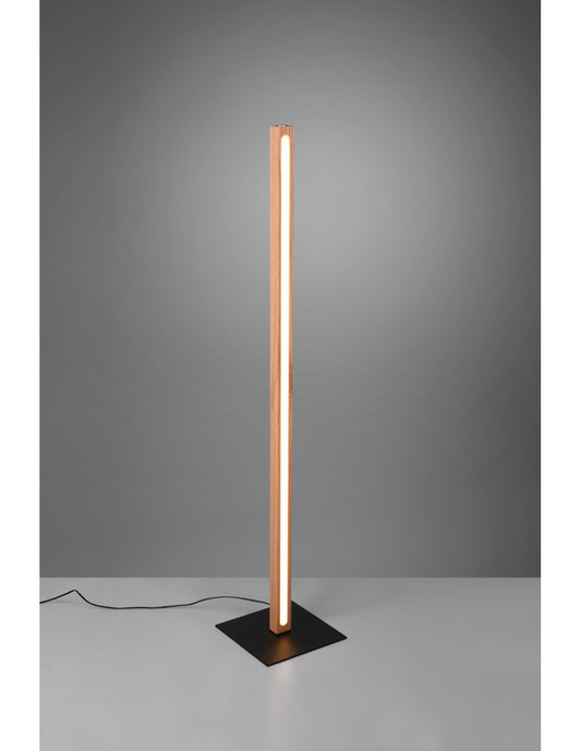 Lampadaire Bacchetta Vintage en Bois Led Touch Bellari Trio Lighting