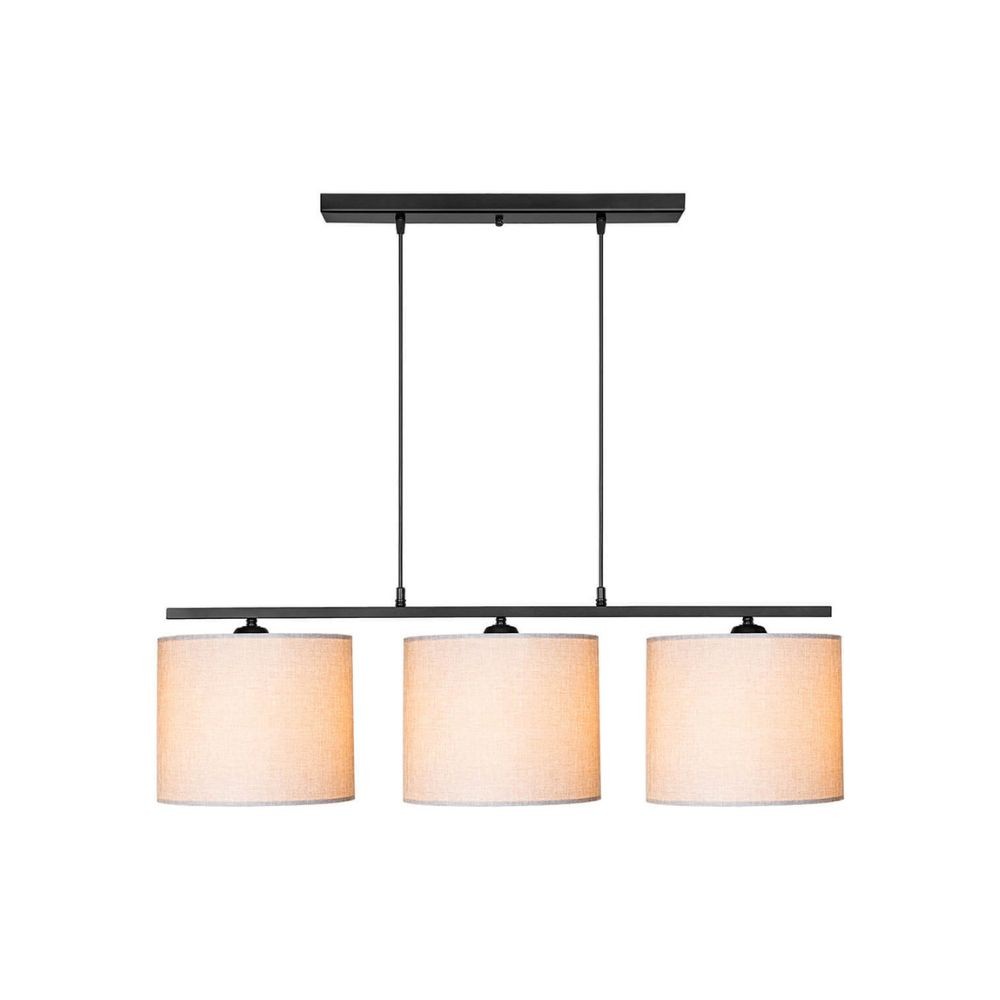 Suspension Medusa ASZ1532 avec abat-jour en tissu beige
