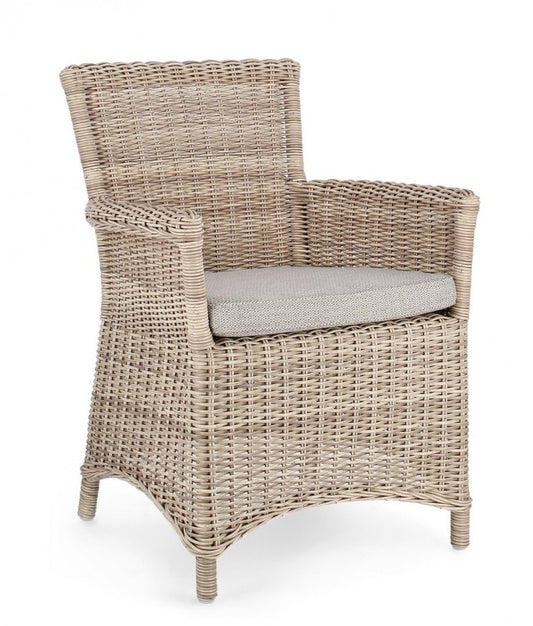 2x Chaise avec accoudoirs et coussin Jupiter Nouveau Cod.0660338