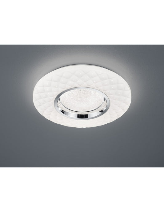 Plafonnier LED moderne Dimmer Magnolia Losange Blanc Décorations Ø39 cm Trio Lighting