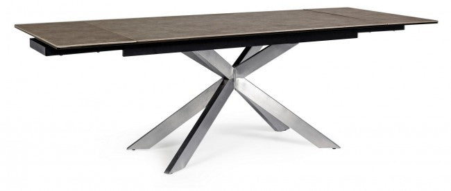 Table extensible en acier céramique Arzachel 160-240 x 90 cm