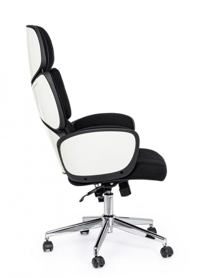 Fauteuil de bureau rembourré noir-blanc Armstrong