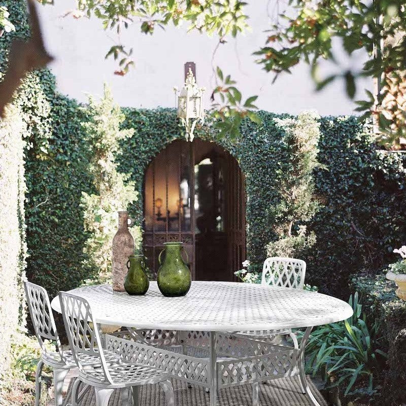 Chaise d'extérieur en aluminium blanc Faenza 44X4 H89 Cm
