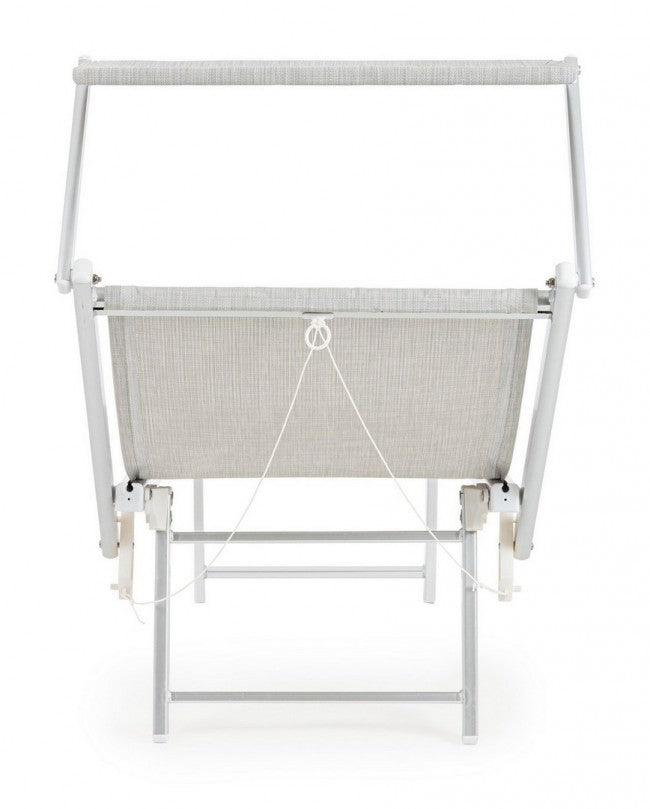 Transat pliant OCEAN en aluminium gris