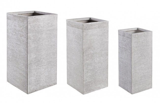 Lot de 3 grands vases Graffiti QU blancs