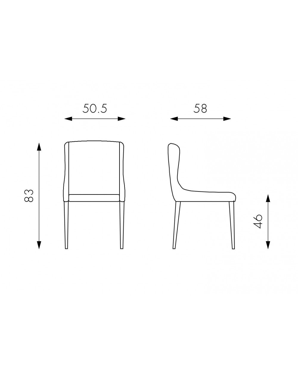 Chaise en microfibre Afrodite Air Force STS