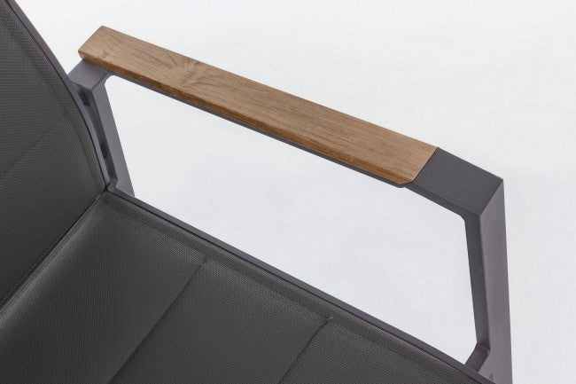 Chaise d'extérieur Kubik en aluminium anthracite