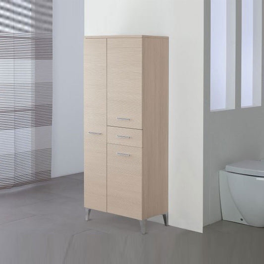 Armoire à serviettes Larice avec trois portes et un tiroir 60x35x 148,5 cm