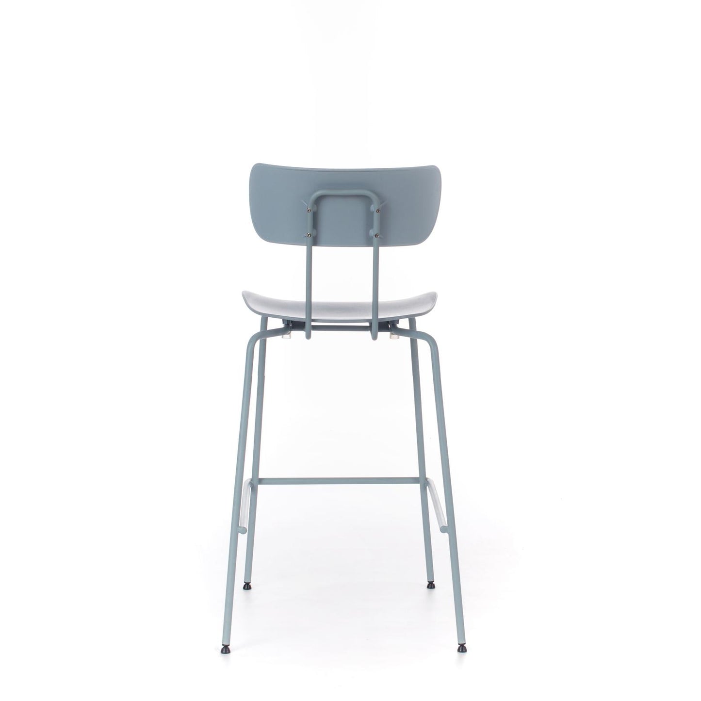 4x Tabouret en polypropylène avec assise bleu clair