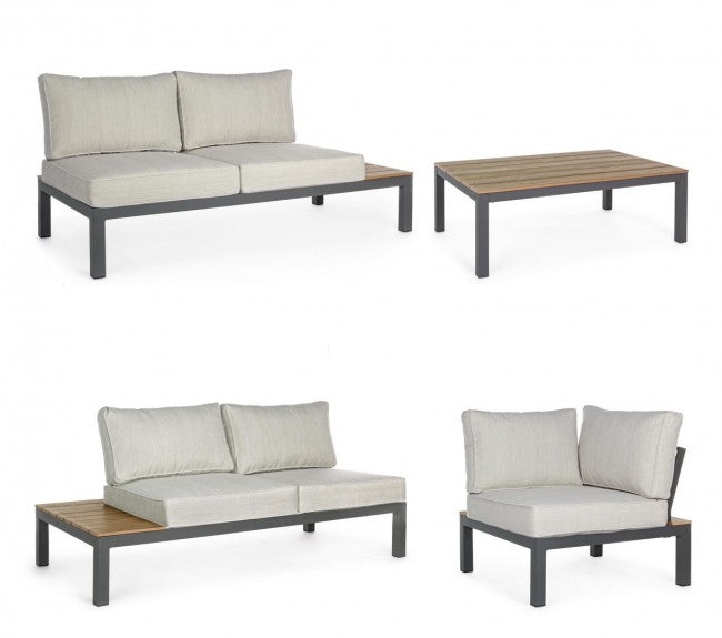 Salon de jardin Elias anthracite