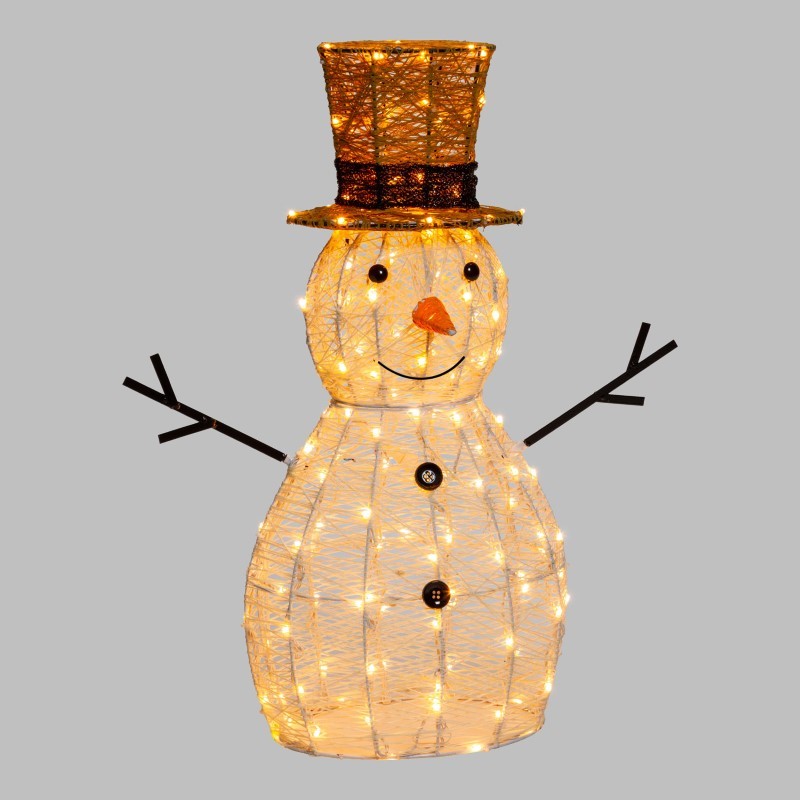 Bonhomme de neige LED 3D H70cm Série 160 LED