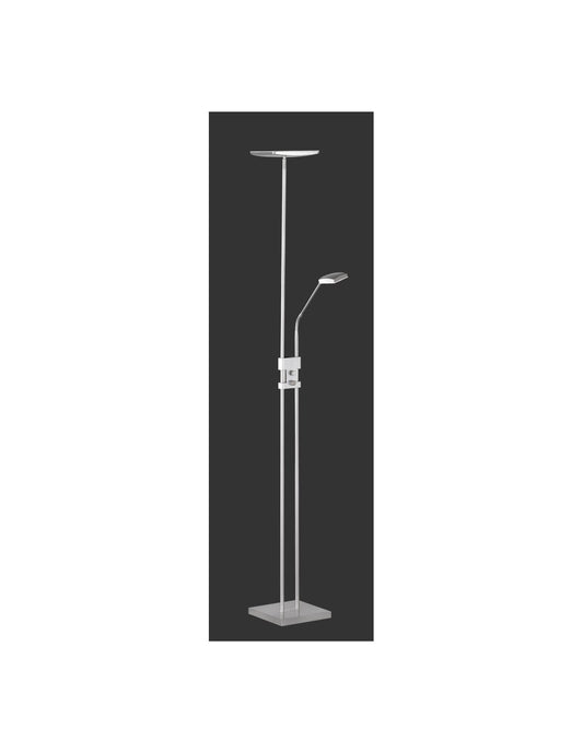 Lampadaire 2 LED Luke Nickel Orientable Trio Lighting