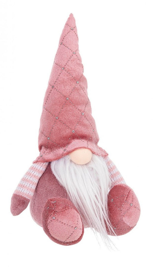 4x Père Noël Rudolph Rose Assis H28