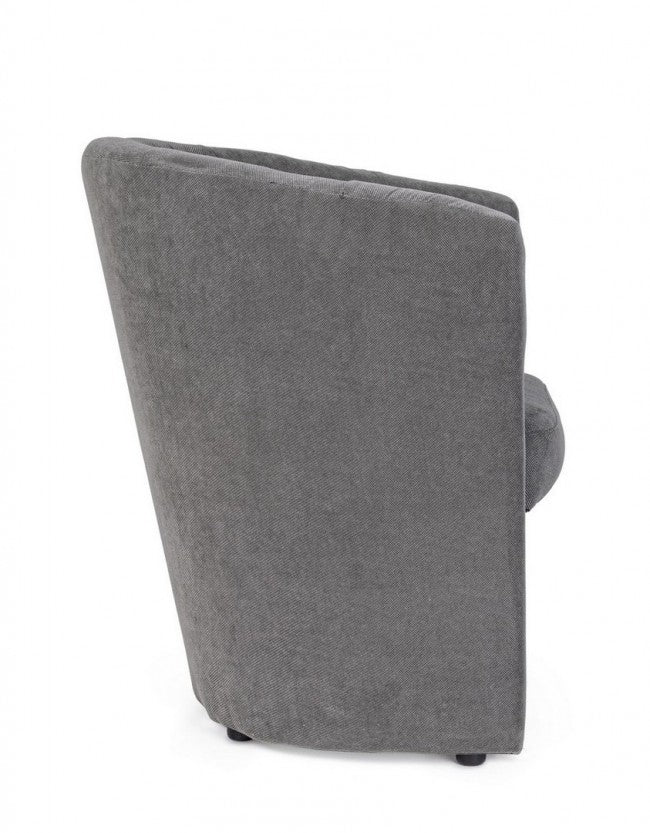 Fauteuil en bois et tissu Anthracite BELIZE 64,5x63x h76 cm