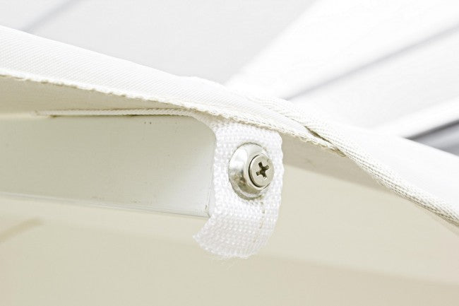 Parasol Alghero en aluminium gris clair blanc