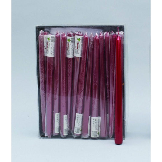 Bougie de décoration de Noël rouge lisse 25 cm pcs 1