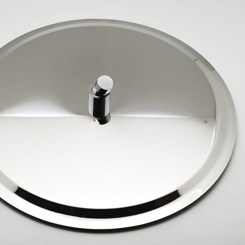 Pomme de douche ronde ultra fine en inox 350 mm