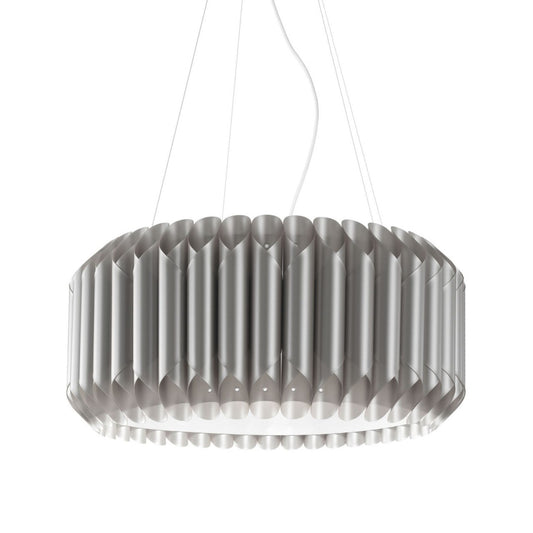 Suspension argentée en métal chromé Cm. 60 x 31h