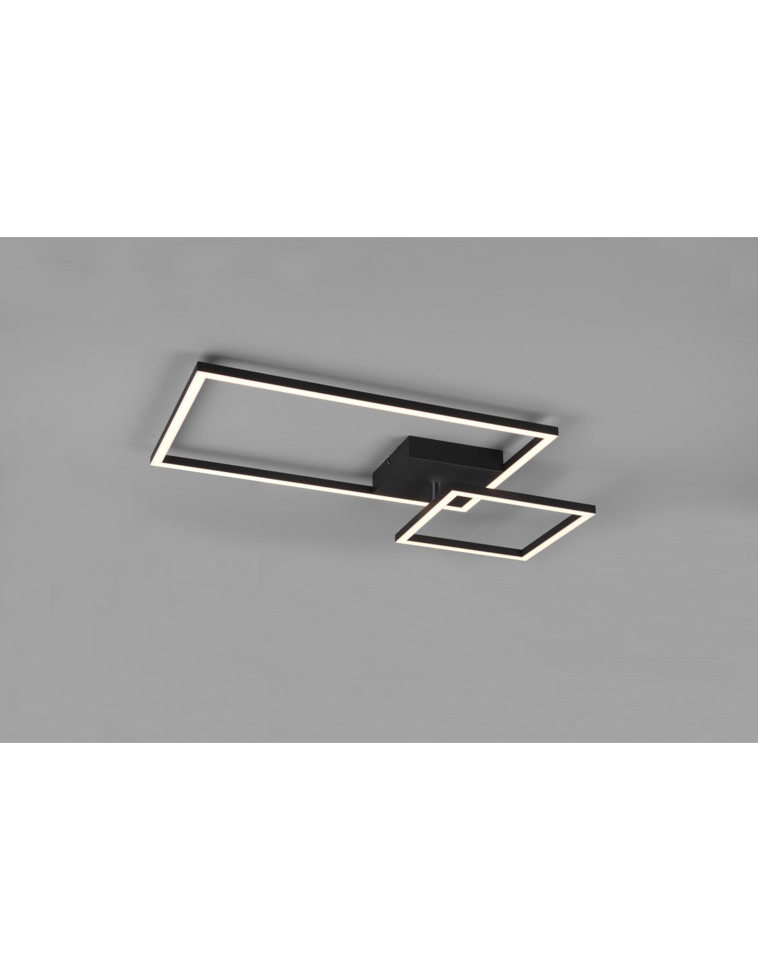 Plafonnier Carré Réglable Led Gradateur Pan Noir Trio Éclairage