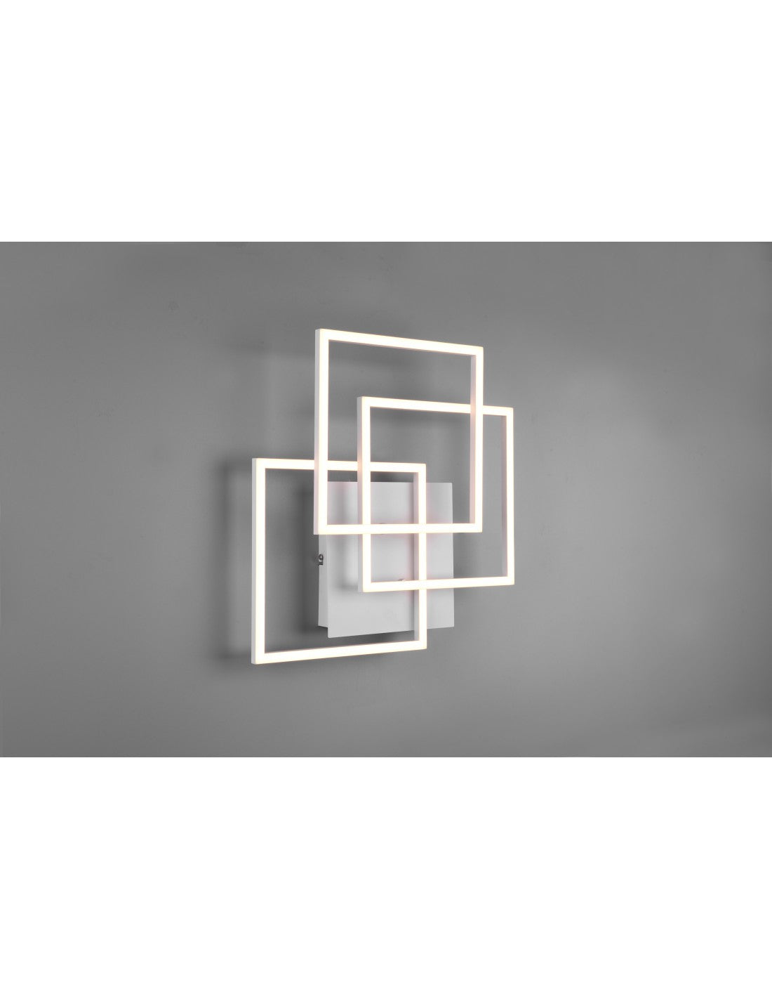 Plafonnier Blanc 3 Carrés Réglables LED Variateur Mobile Trio Lighting