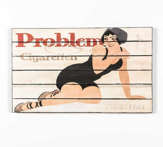 Impression sur bois avec toile multicolore 60x100 cm