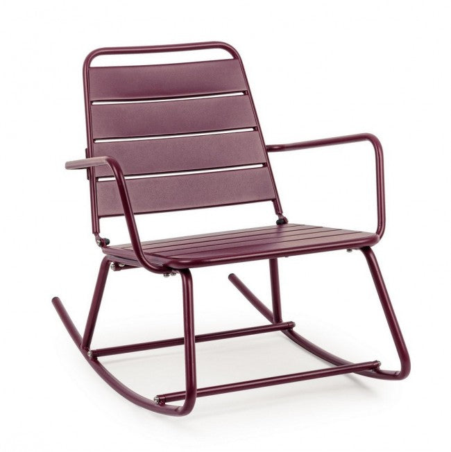 Fauteuil à bascule Bizzotto Lillian bordeaux