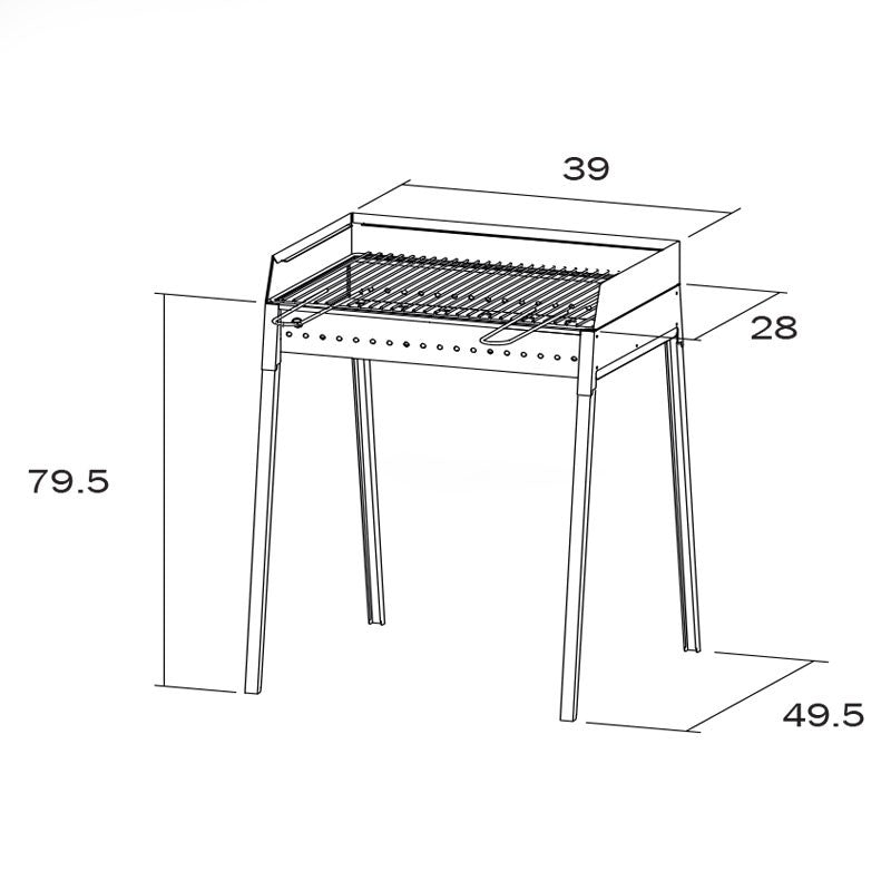 Barbecue en fer 40 x 30 cm Stromboli