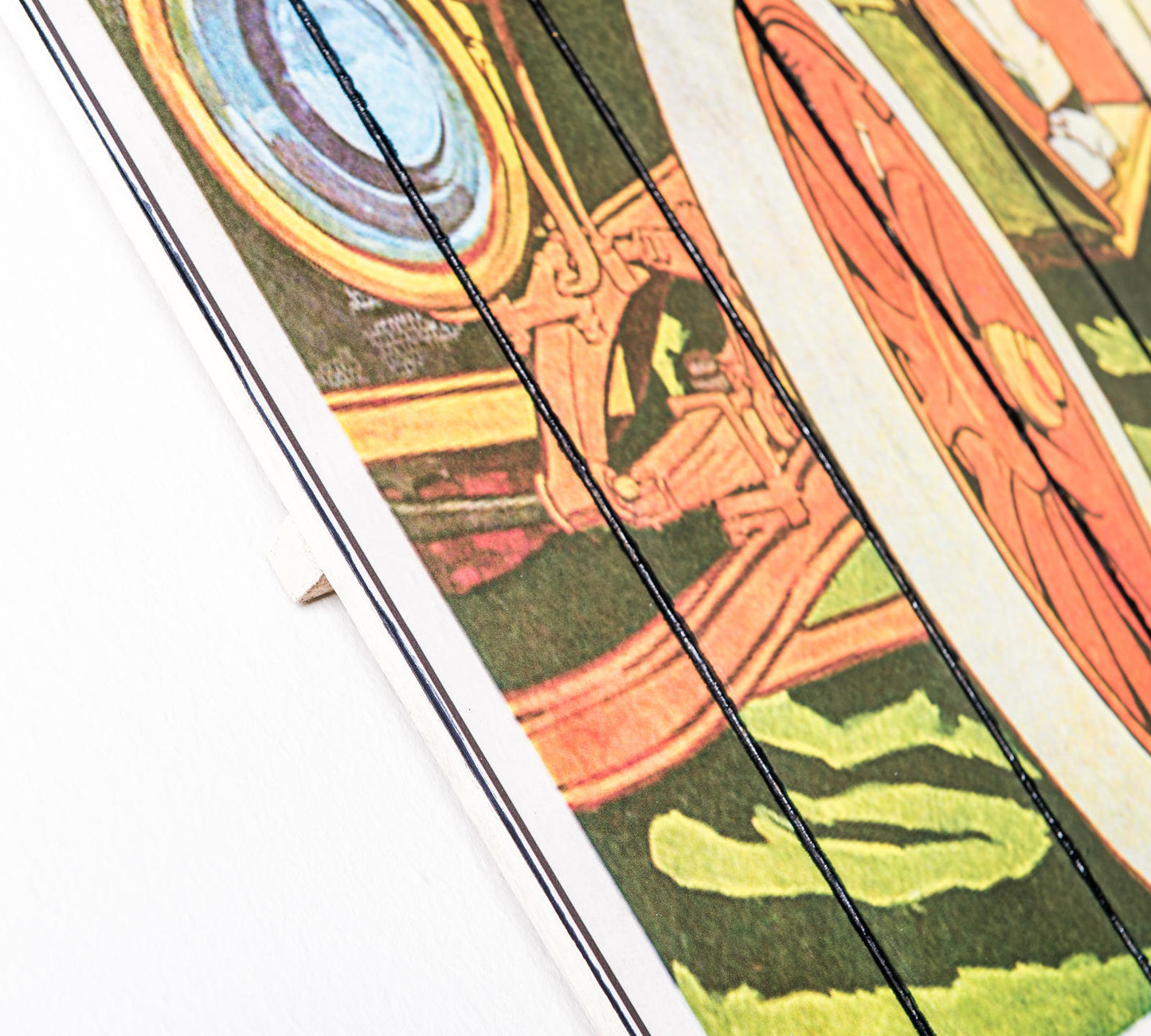 Impression sur bois avec toile multicolore 60x100 cm