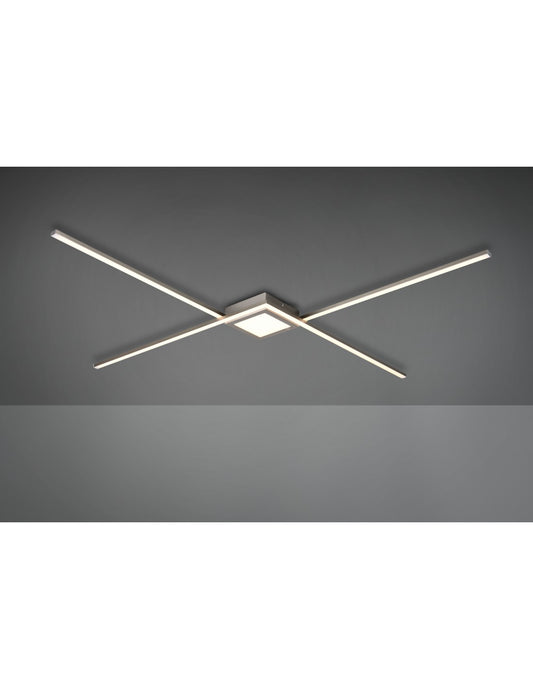 Plafonnier Oxford Bacchette Led X Nickel Mat Trio Lighting