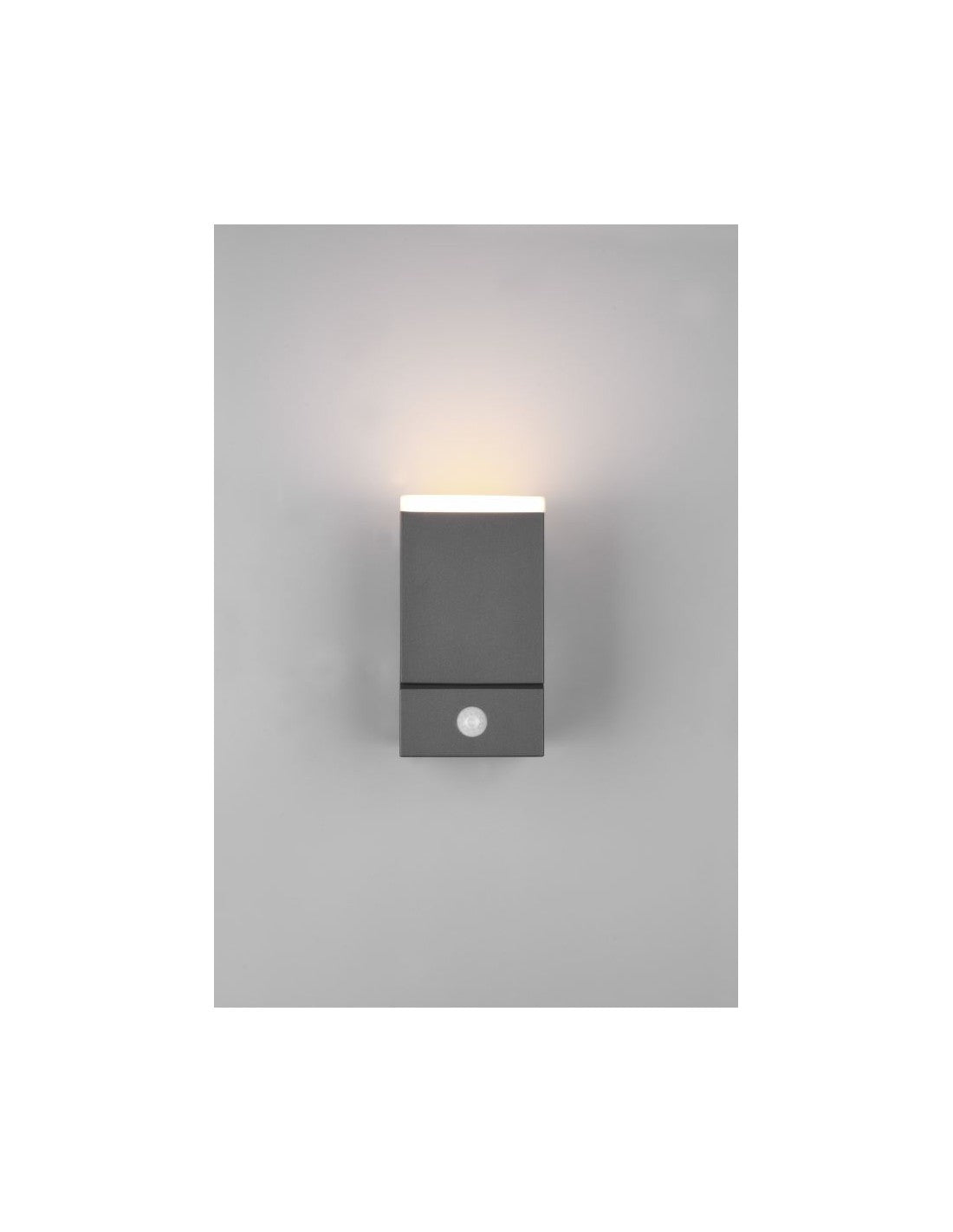 Applique LED réglable Avon en aluminium anthracite IP54 avec détecteur de mouvement Trio d'éclairage
