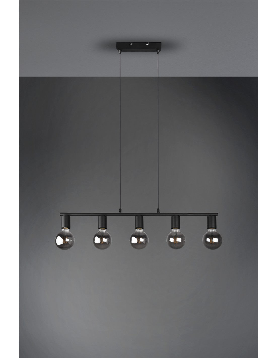 Suspension 5xE27 Vannes Noir L82 cm Trio Lighting